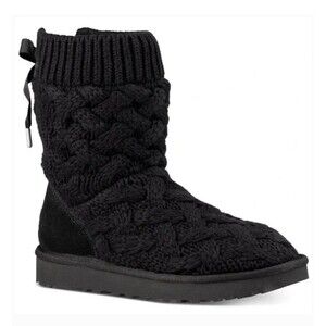 UGG AUSTRALIA - Isla Knit Sweater Bow Boots Size 8